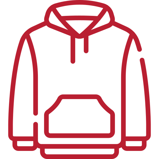 Rotes Icon von einem Pullover