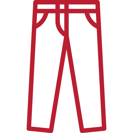 Rotes Icon von einer Hose