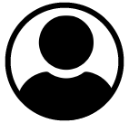 Anonymes Benutzersymbol in Schwarz-Weiß