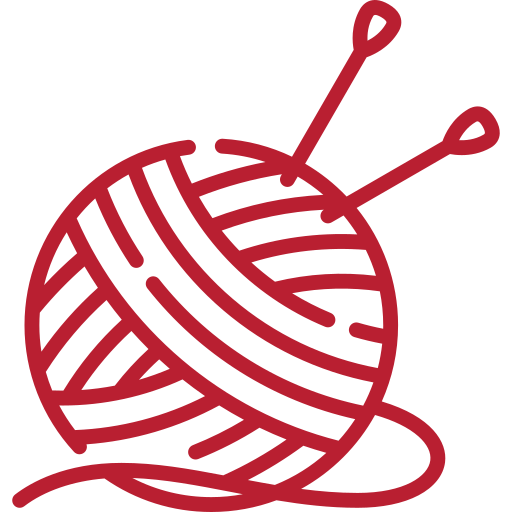 Roter Icon von Wolle